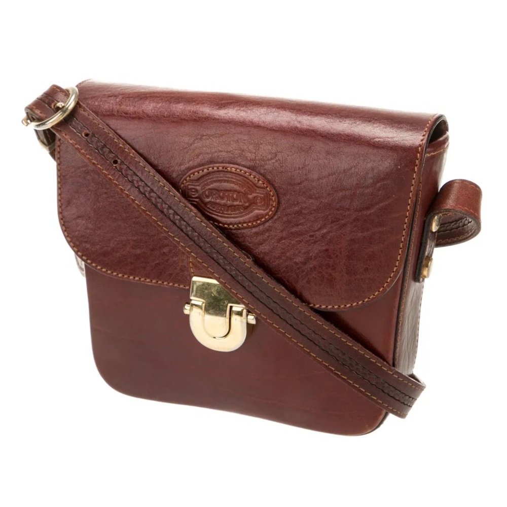 OROTON for Bergdorf Goodman full grain leather and brass handbag MSRP $450 - Picture 4 of 12